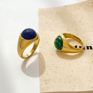 Bague en acier inoxydable avec <span class=keywords><strong>pierre</strong></span> naturelle, agate <span class=keywords><strong>opale</strong></span>, malachite, bijoux pour femmes, anillos de piedra bague <span class=keywords><strong>pierre</strong></span> naturelle - Product Image 4