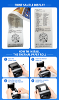 Rollo de papel térmico 80x80mm x 12mm, papel para recibos POS sin BPA, 55gsm, para impresora de caja registradora