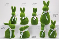 2025 nouvelle couleur de pâques mignon Simulation flocage lapin jardin ornements décoratifs velours lapin