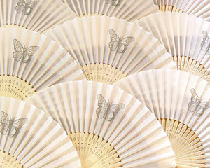 Personalized Bamboo Fan Custom Wedding Guest Gifts - Product Image 2