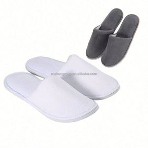 Mairun Original – Chaussons de mariage classiques en velours de coton blanc, brodés sur mesure, jetables, à bout ouvert, doux, pour hôtel, spa et voyage - Product Image 2