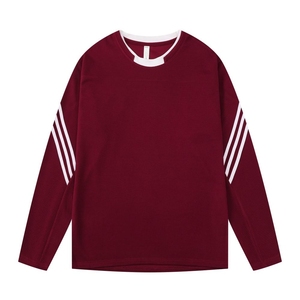 Custom Blanks <b>Polyester</b> Waffle Mesh Knit Pullover Long Sleeve New Design Vintage Basketball Jerseys - Product Image 1