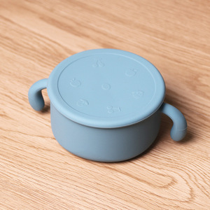 Bol/tasse de nourriture complémentaire pour bébé en <span class=keywords><strong>silicone</strong></span> anti-poussière portable avec couvercle pour les repas des enfants - Product Image 1