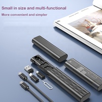 6 en 1 Micro 8 broches USB a adaptateur Kit d'accessoires 60W Type C vers USB C câble de données de charge rapide boîte de rangement multifonctionnelle