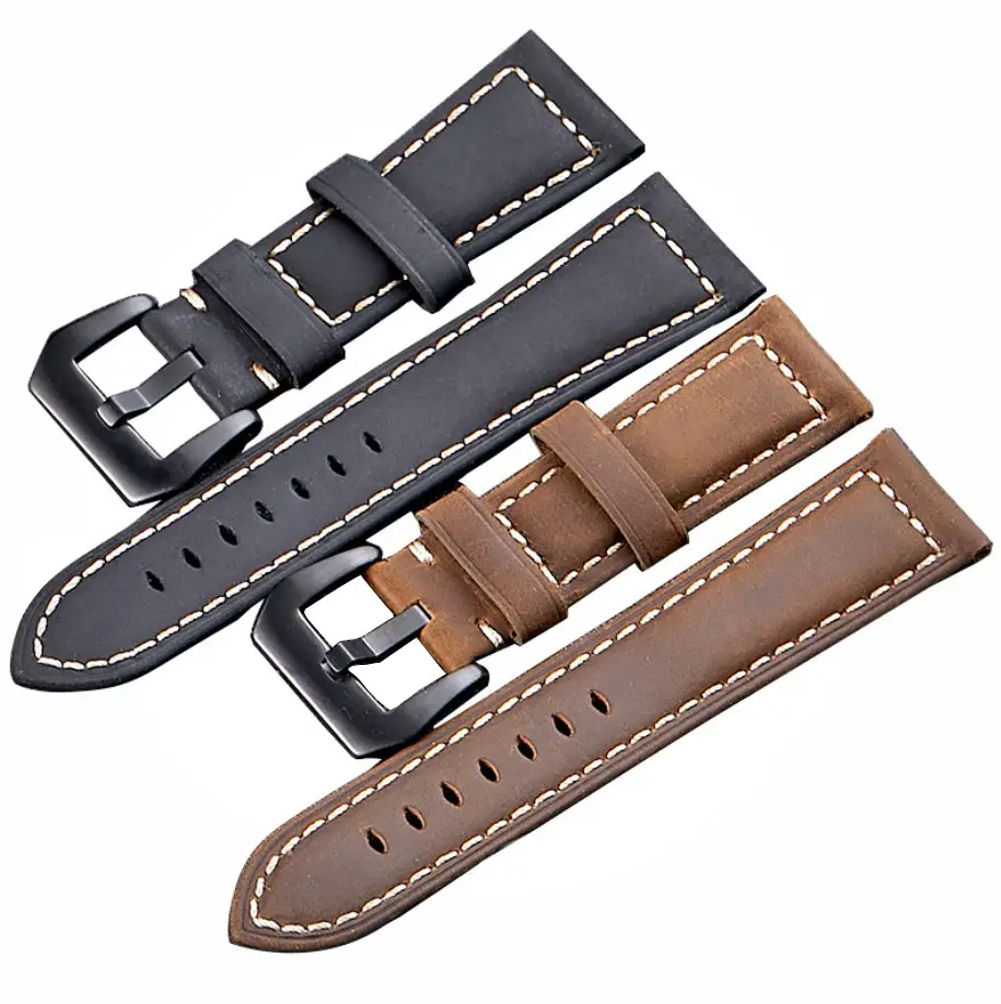 Bracelet montre en cuir véritable 22mm 20mm pour huawei GT/amazfit/Samsung Galaxy Watch 3 45mm/46mm, Gear S3