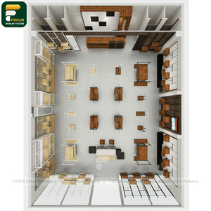 Modern Retail Garment Display Rack Metal <b>Frame</b> Clothing Store Wall <b>Mounted</b> Fixture Design - Product Image 6