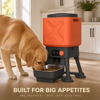 Distributeur automatique de nourriture pour animaux USMILEPET avec caméra, 14L, distributeur de nourriture pour chats programmable, bol en acier inoxydable, contrôle par application