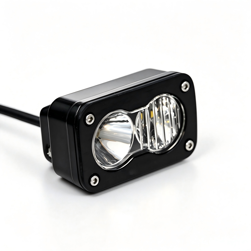 Number Slideshow 2000W M8 3 Pin Male Front Baja Light 2 Lens LED Bead Headlamp for ...