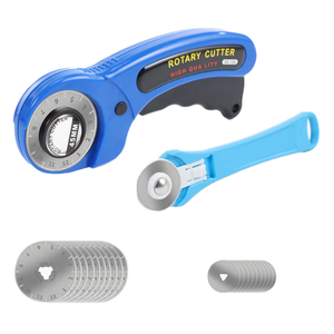 Cortador Rotatorio de Cuero Industrial Azul JIETIAN de 45 mm - Cuchilla Afilada con Bloqueo de Seguridad, Precisión para Manualidades y Costura, Agarre Antideslizante, OEM China - Product Image 1