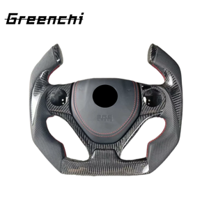 Volant de course personnalisé pour Honda <span class=keywords><strong>Civic</strong></span> 9e génération avec fibre de carbone et cuir, forme <span class=keywords><strong>F1</strong></span>/D, couleurs personnalisables - Product Image 4