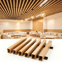 Système de plafond artistique moderne classique en tube carré d'aluminium, montage dissimulé, aspect épuré, ignifuge, étanche, pour hôtel de luxe 5 étoiles