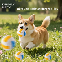 Jouet à mâcher pour chien en forme d'olive, balle de jeu élastique en caoutchouc pour chiens de taille moyenne à grande