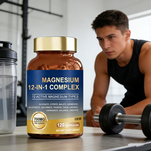 Venta Directa de Fabricantes OEM de Cápsulas de Complejo de Magnesio Personalizadas con 12 Tipos de Suplementos Dietéticos de Magnesio Activo - Product Image 4