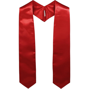 Unisex Adulto Liso Graduación Azul Estola Satén Faja Personalizable Poliéster Uniforme Escolar Accesorio Directo Fábrica Al Por Mayor - Product Image 6