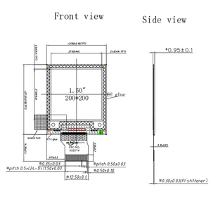 Módulo de Display E Ink de 1,5 Polegadas 200x200 SPI, Tela E-Paper Colorida, 24 Pinos, Etiqueta Eletrônica de Preço em Preto e Branco - Product Image 6
