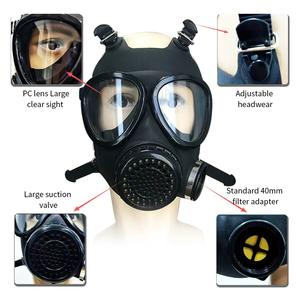 Masker Gas Silikon FNJ05 <span class=keywords><strong>Respirator</strong></span> Full-Face dengan Filter Karbon Aktif Desain 3-Lapisan yang Dapat Digunakan Kembali untuk Perlindungan dari Debu dan Bahan Kimia - Product Image 3