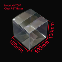 Boîte en plastique transparente carrée de 10*10*10 cm, boîte de rangement multi-usages pour desserts, boucles d'oreilles, porte-clés, petits objets artisanaux