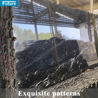 Prix usine poli aiguisé flammé dégringolé pierre de granit noir pur pour Villa décoration intérieure escalier cuisine comptoir