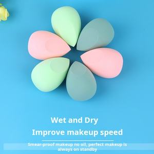 Großhandel <span class=keywords><strong>2</strong></span>-teiliges Set Bunte Beauty-Make-up-Schwämme Tropfenform Abschrägung Kosmetik-Puff - Product Image 5