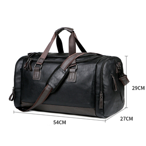 Hot Selling <strong>Trendy</strong> PU Leather Large -capacity Travel <strong>Bag</strong> Men's Business Trip Lightweight Waterproof Travel Hand Luggage <strong>Bag</strong> - Product Image 6