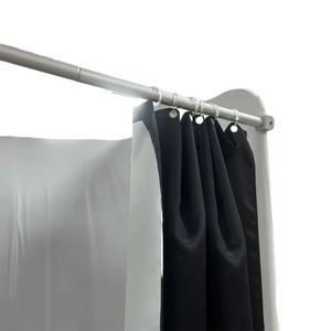 Cabine d'essayage portable en aluminium de style moderne avec rideau pliable, ignifuge et personnalisable pour les présentoirs de vente au détail - Product Image 3