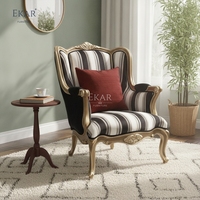Fauteuil lounge EKAR Lafayette |   Fauteuil à dossier haut classique français pour salon
