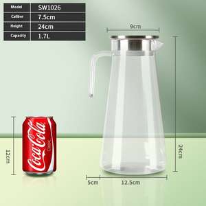 Pichet à eau froide de 1000 ml de haute qualité, écologique, en plastique, anti-explosion, résistant aux chutes, avec poignée et couvercle, facile à nettoyer - Product Image 6