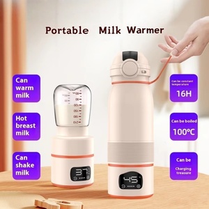Calentador de Biberones Portátil Inteligente para Leche de Fórmula Doble, Inalámbrico, con Alimentación USB, Procesador de Alimentos para Bebés para Uso Doméstico - Product Image 4