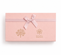 Boîtes cadeaux en papier personnalisées avec ruban décoratif, sacs en papier assortis, cartons avec logo en feuille d'or pour kits cadeaux de soins de la peau