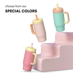 BPA-Free 12oz 22oz Kids Toddlers Cups Spill-proof Straw Insulated Stainless Steel Tumblers Vacuum Flasks Thermoses for Children - Product Image 1