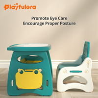 Ensemble table et chaise d'étude pour enfants, moderne, OEM&ODM, écologique, avec rangement et fonctions de sécurité, en plastique, pour chambre, école, hôtel