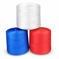 Fil à coudre 100 % polyester filé en anneau 40/2 torsadé, 3 couleurs, en cône souple en plastique, prêt à l'emploi, directement de l'usine, pour la couture de vêtements