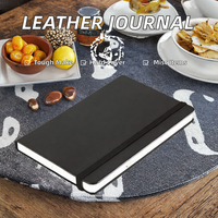 Journal en cuir à couverture rigide avec 100 feuilles pour usage personnel Fil à coudre pour cahier A5 personnalisé relié