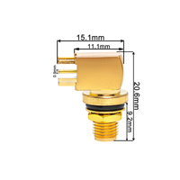 Fabricant Rohs connecteurs SMA-KE SMA femelle Jack cloison étanche soudure/soudage bord PCB droit montage sur panneau prise de courant