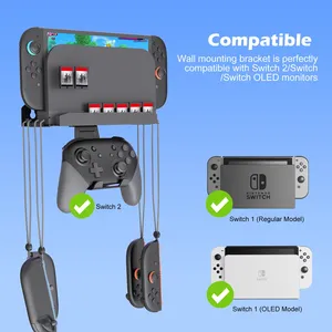 Soporte de Pared para Consola Switch 2, Soporte de Montaje, Estante de Almacenamiento de Tarjetas, Exhibidor para <span class=keywords><strong>Nintendo</strong></span> - Product Image 3