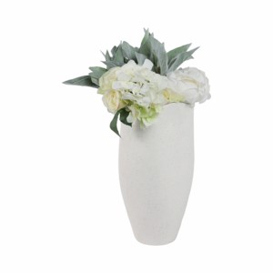 Vaso in ceramica testurizzata, decorazione per la casa in stile costiero, accessorio per soggiorno e tavolo da pranzo, vaso decorativo per fiori - Product Image 2