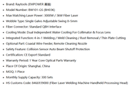 BW101-GS Kepala Pengelasan Laser Genggam 3000W 4-in-1 Pengelasan/Pembersihan/Pemotongan/Penghilang Karat Antarmuka QBH Dengan Pengumpan Kawat Opsional