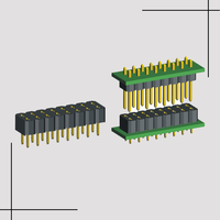 Connecteur femelle-mâle 0,1 " (2,54 mm) à profil bas / à broches courtes