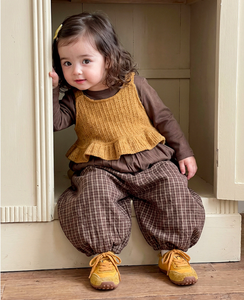 Conjunto de Ropa para Niña Estilo Coreano, Estilo Retro de Algodón Mezclado, Conjunto de Tres Piezas, Conjuntos de Ropa Infantil con Estilo Occidental - Product Image 3