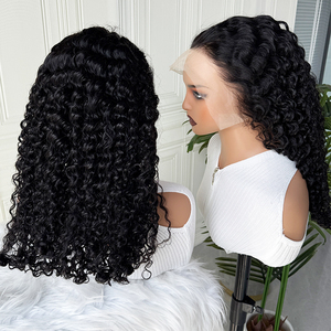 Peluca de Cabello Humano Rizado Birmano de Color Natural, Textura Suave y Voluminosa, Peluca de Encaje con Rizos Completos y Línea de Cabello Natural para Colección - Product Image 3