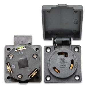 Industrielle 30Amp 250Volt 2-polige 3-Draht-RV/EV-wetterfeste staub dichte NEMA-L6-30R steckdose mit Abdeckung für RV/EV-Steckdosen - Product Image 1