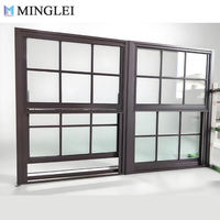 Fenêtre en vinyle de style américain personnalisée, fenêtre à guillotine simple en PVC blanc de haute qualité pour hôtel, appartement