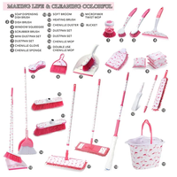 Masthome – serpillière à manche télescopique en acier, série d'impression flamant rose, nettoyage magique Neco Starcj, vente en gros
