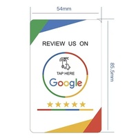 Carte de visite personnalisée en PVC avec impression, NFC NTAG215, étanche, 13,56 MHz, Tap to Review pour le personnel du magasin et la réception