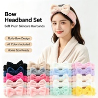 Diademas de Belleza Populares Antideslizantes con Lazo Grande, Lindas para Maquillaje, Set Completo para Mujeres y Niñas, Accesorio de Estilismo Cosmético