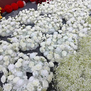 แหวนดอกไม้สีขาวสวยจัดงานแต่งงานบอลลูกบอลดอกไม้ประดิษฐ์ทำด้วยมือ - Product Image 4