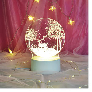 ไฟ LED รูปยูนิคอร์น3d แบบ3d,ไฟสร้างสรรค์ไฟคริสต์มาสสีขาวอะคริลิคภาพเคลื่อนไหวแบตเตอรี่ม้าฟุตบอลห้องรักโคมไฟภาพลวงตา - Product Image 3