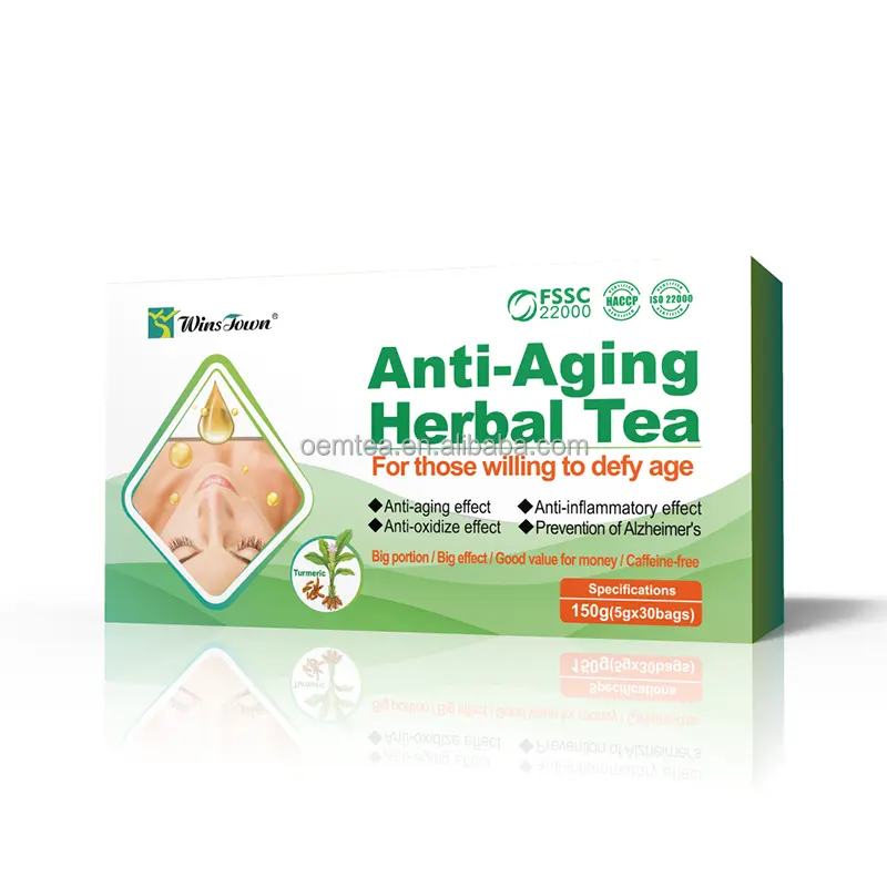 Wansongtang HACCP FSSC22000 fabrikadan kasaba OEM özel etiket sağlıklı Anti güzel yaşlanma bitkisel çay kazanır