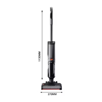 Aspirateur domestique sans fil à moteur brushless haute puissance avec écran LED, fonction humide/sec et laveur de sol automatique