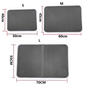 OEM 2-Layer EVA Cat <span class=keywords><strong>lettiera</strong></span> impermeabile a prova di urina antiscivolo nastro magico in pelle bordatura facile da pulire <span class=keywords><strong>tappetino</strong></span> per gatti in plastica lavabile - Product Image 6